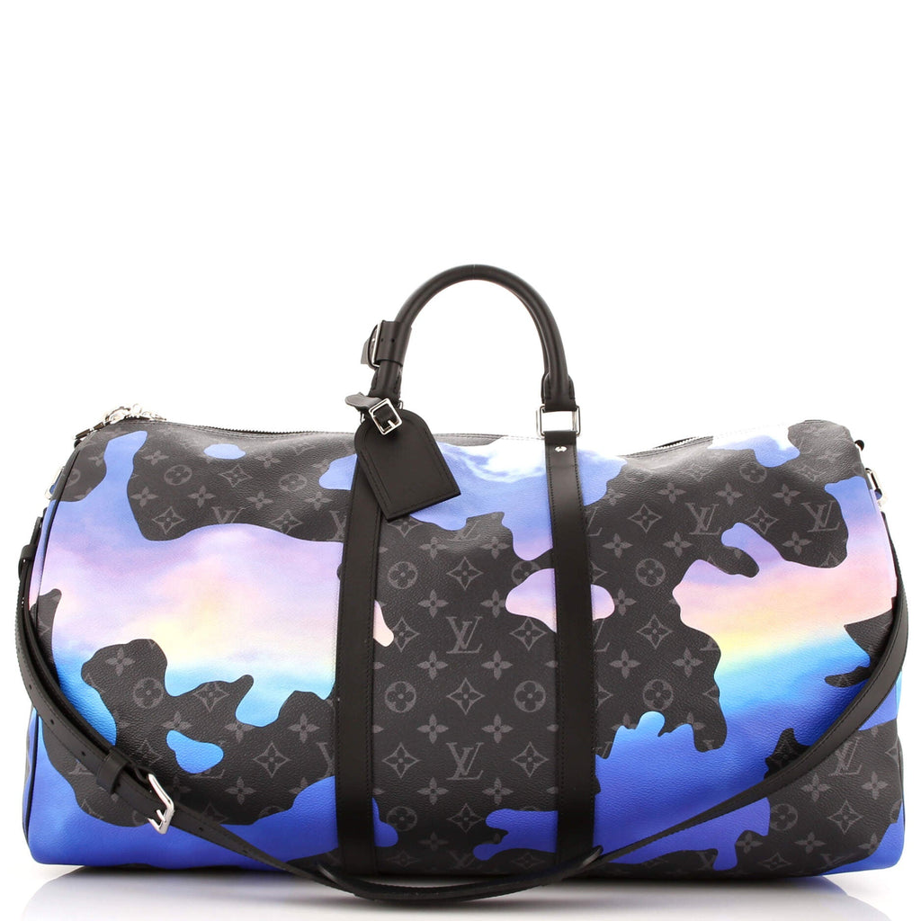 Louis Vuitton Keepall Bandouliere Bag Sunset Monogram Eclipse Canvas 55