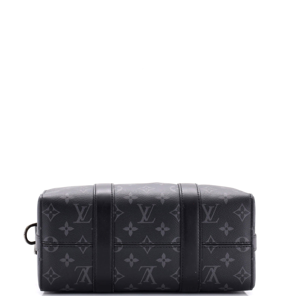 Louis Vuitton Keepall Bandouliere Bag Reverse Monogram Eclipse Canvas 25