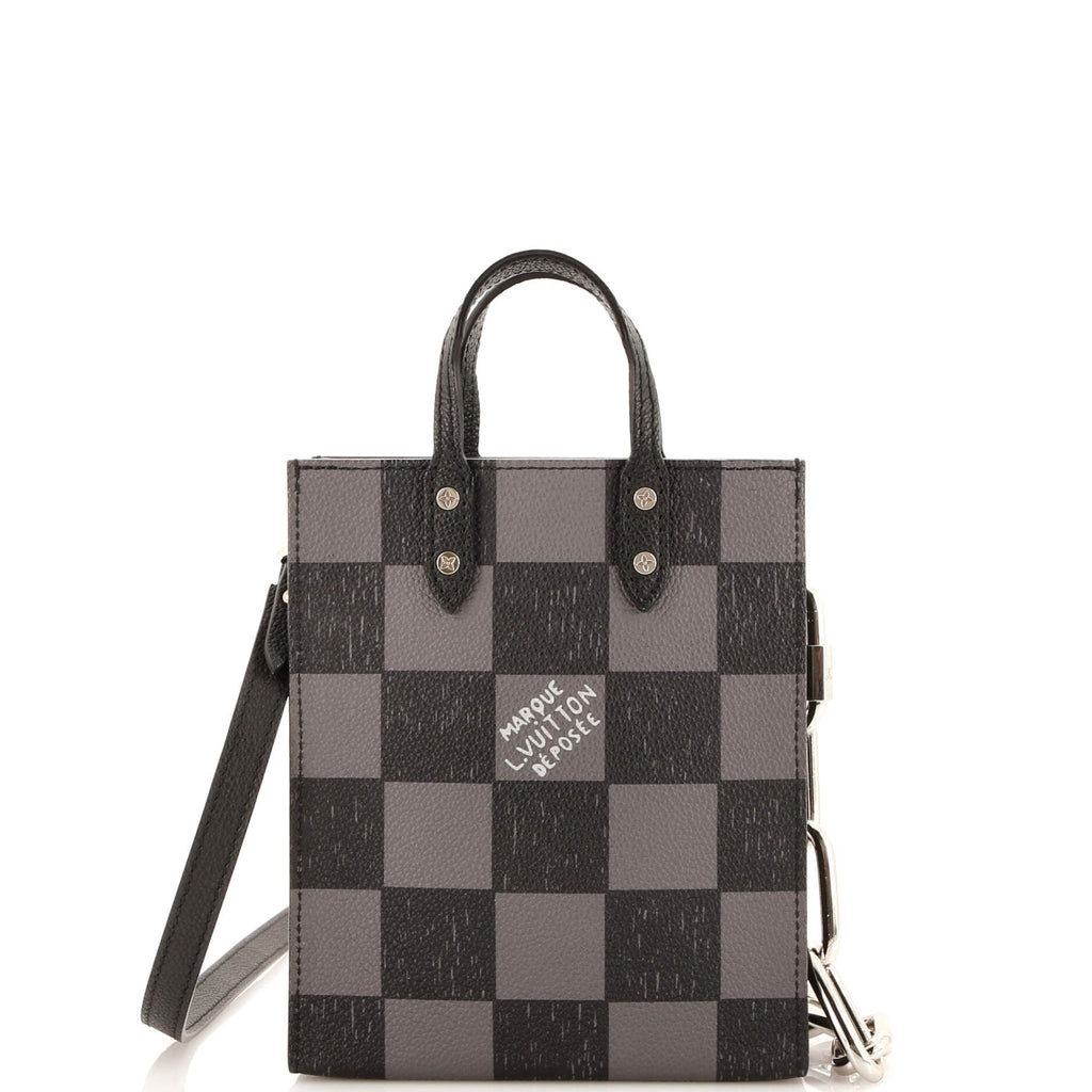 Louis Vuitton Sac Plat Bag Limited Edition Marque Deposee Damier Giant XS