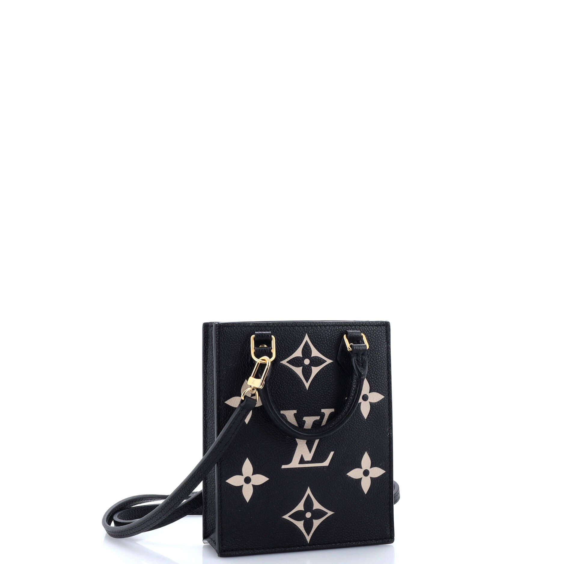 Louis Vuitton Petit Sac Plat Bag Bicolor Monogram Empreinte Giant