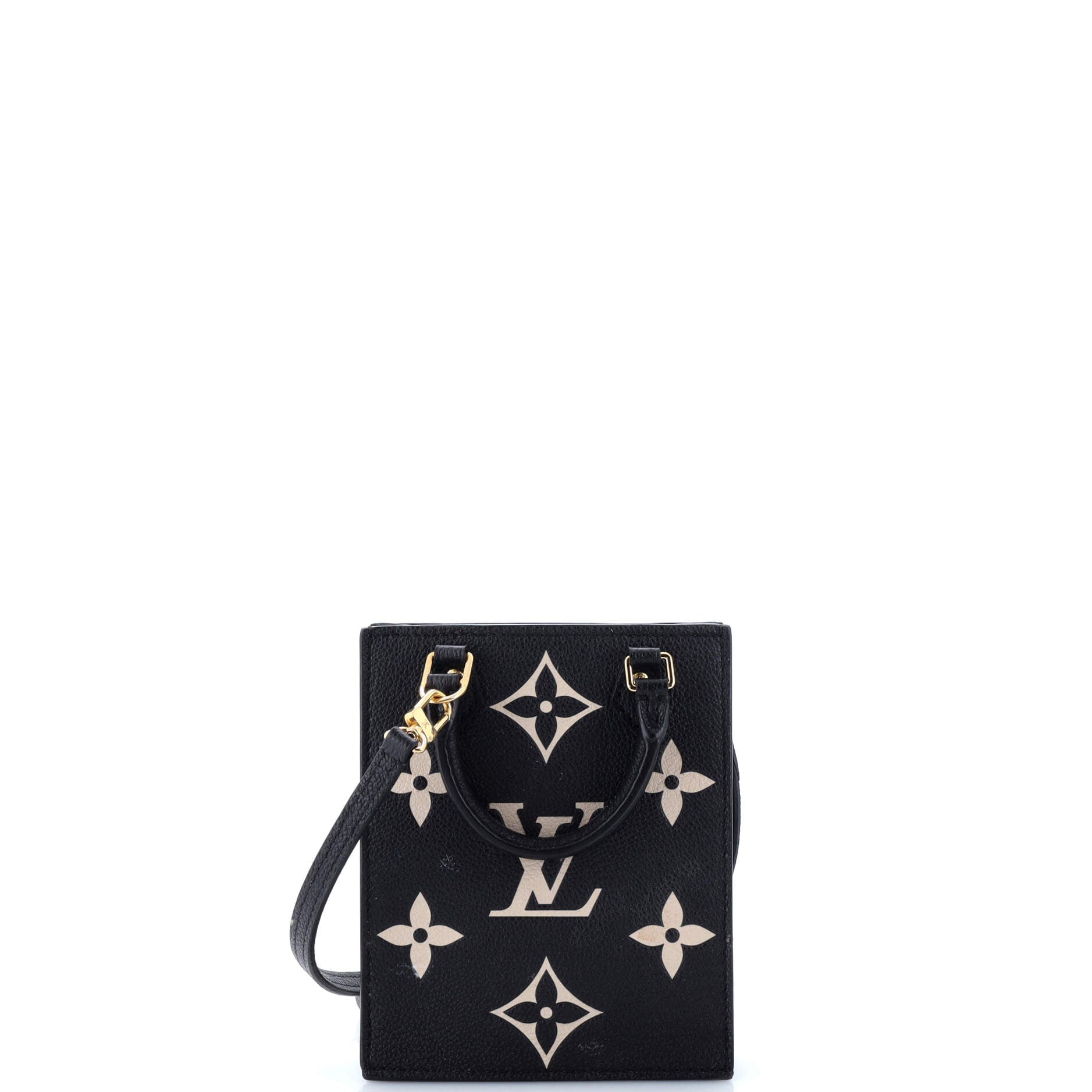 Louis Vuitton Petit Sac Plat Bag Bicolor Monogram Empreinte Giant