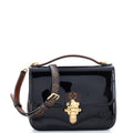 Louis Vuitton Cherrywood Handbag Vernis with Monogram Canvas BB