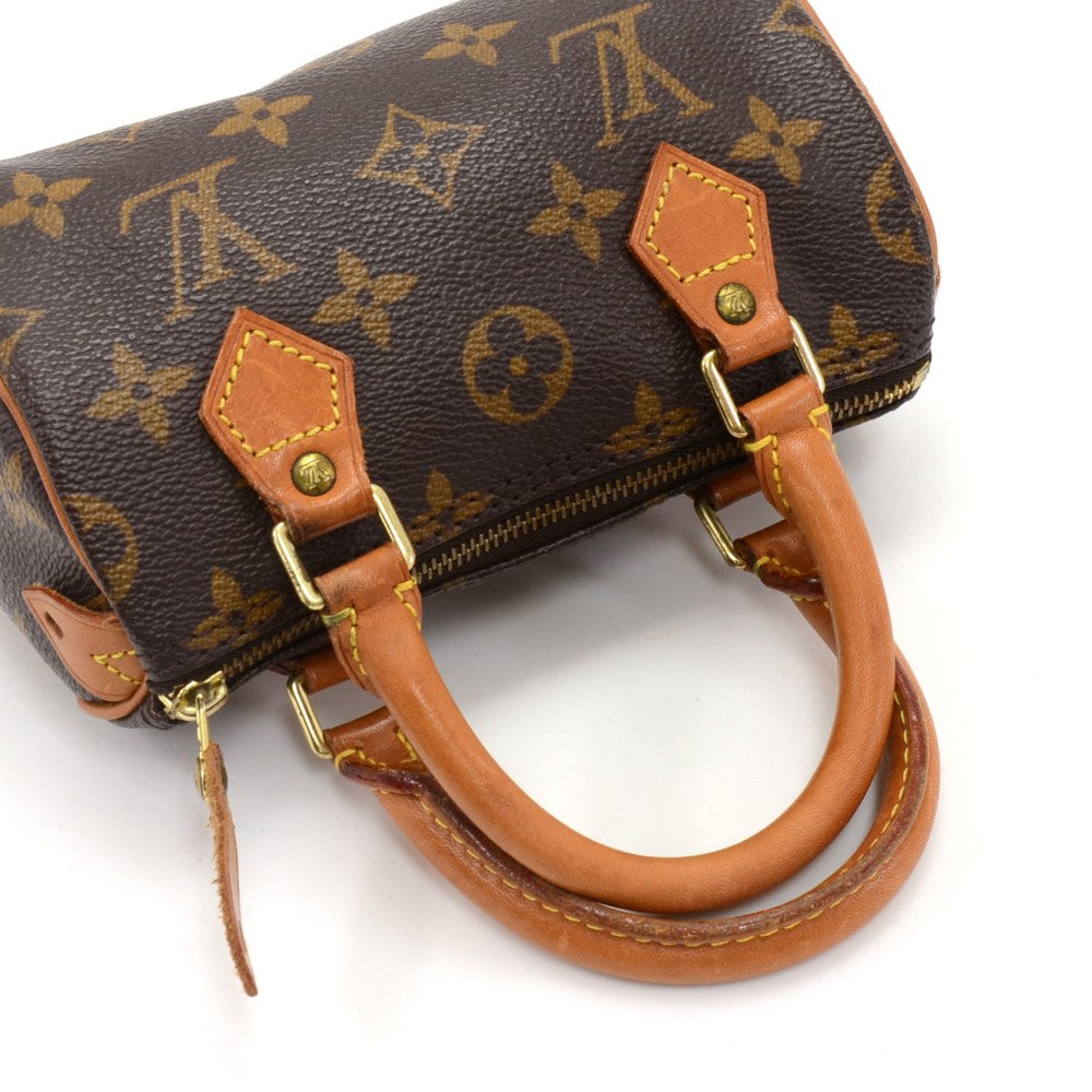 Louis Vuitto Mini Speedy Sac HL Monogram Canvas Handbag with Strap