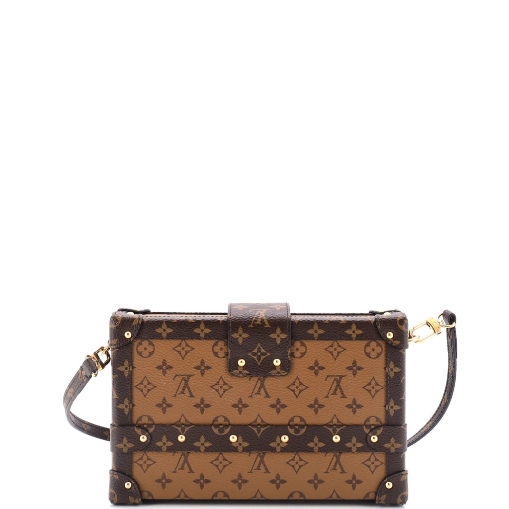Louis Vuitton Petite Malle Handbag Reverse Monogram Canvas