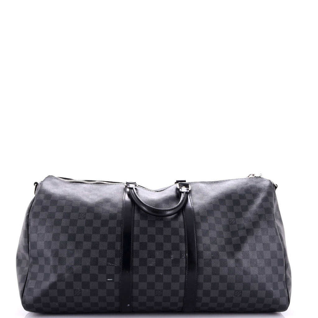 Louis Vuitton Keepall Bandouliere Bag Damier Graphite 55