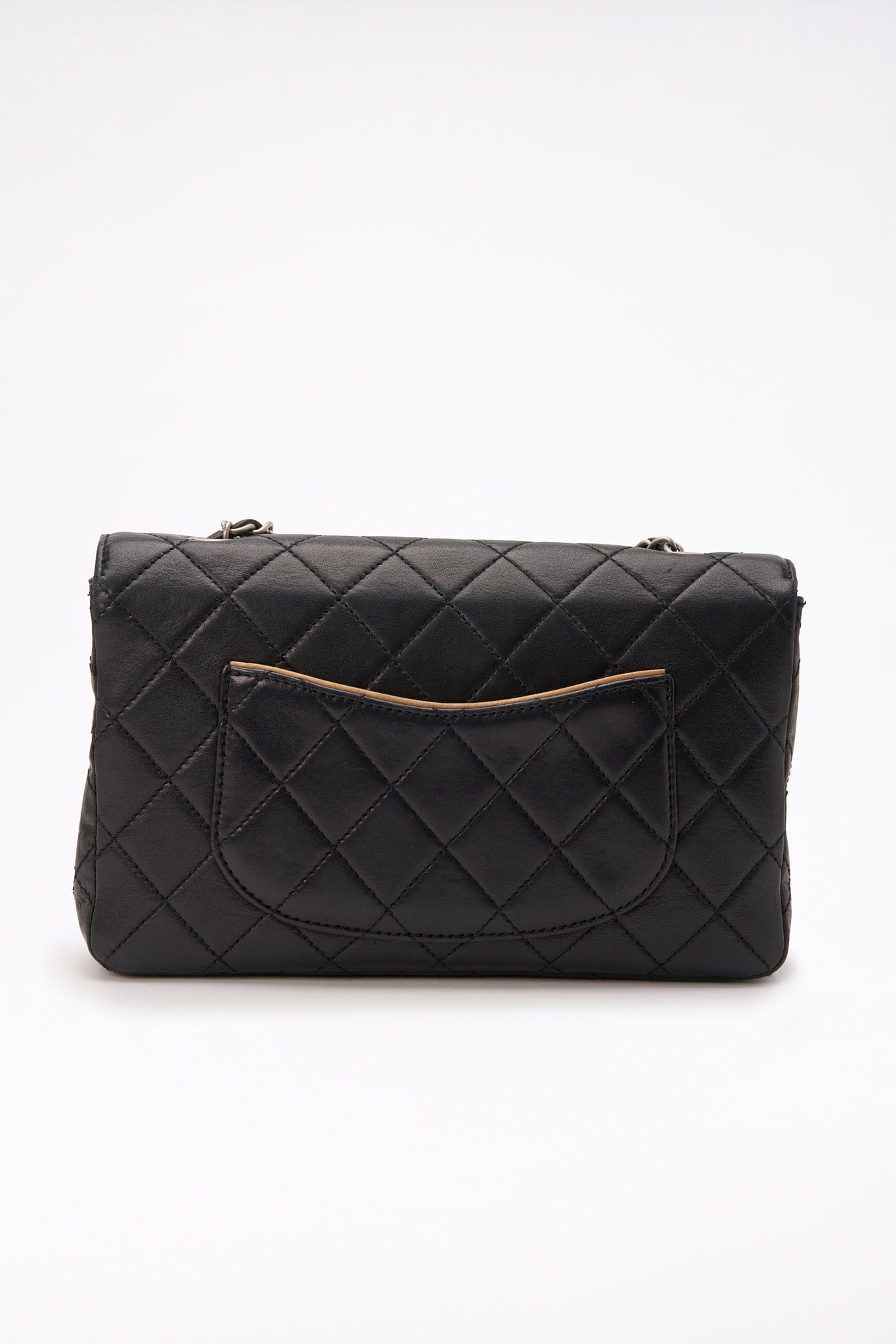 Chanel Vintage Timeless Black And Cream Single Flap Bag