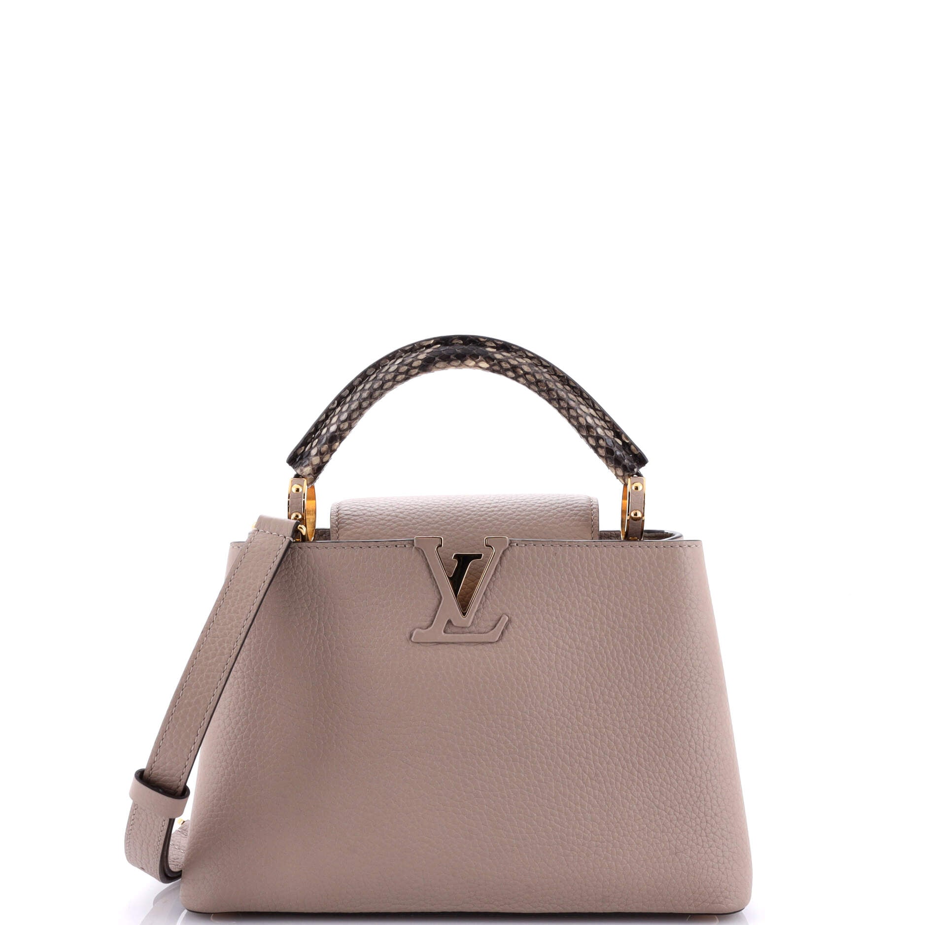 Louis Vuitton Capucines Bag Leather with Python BB