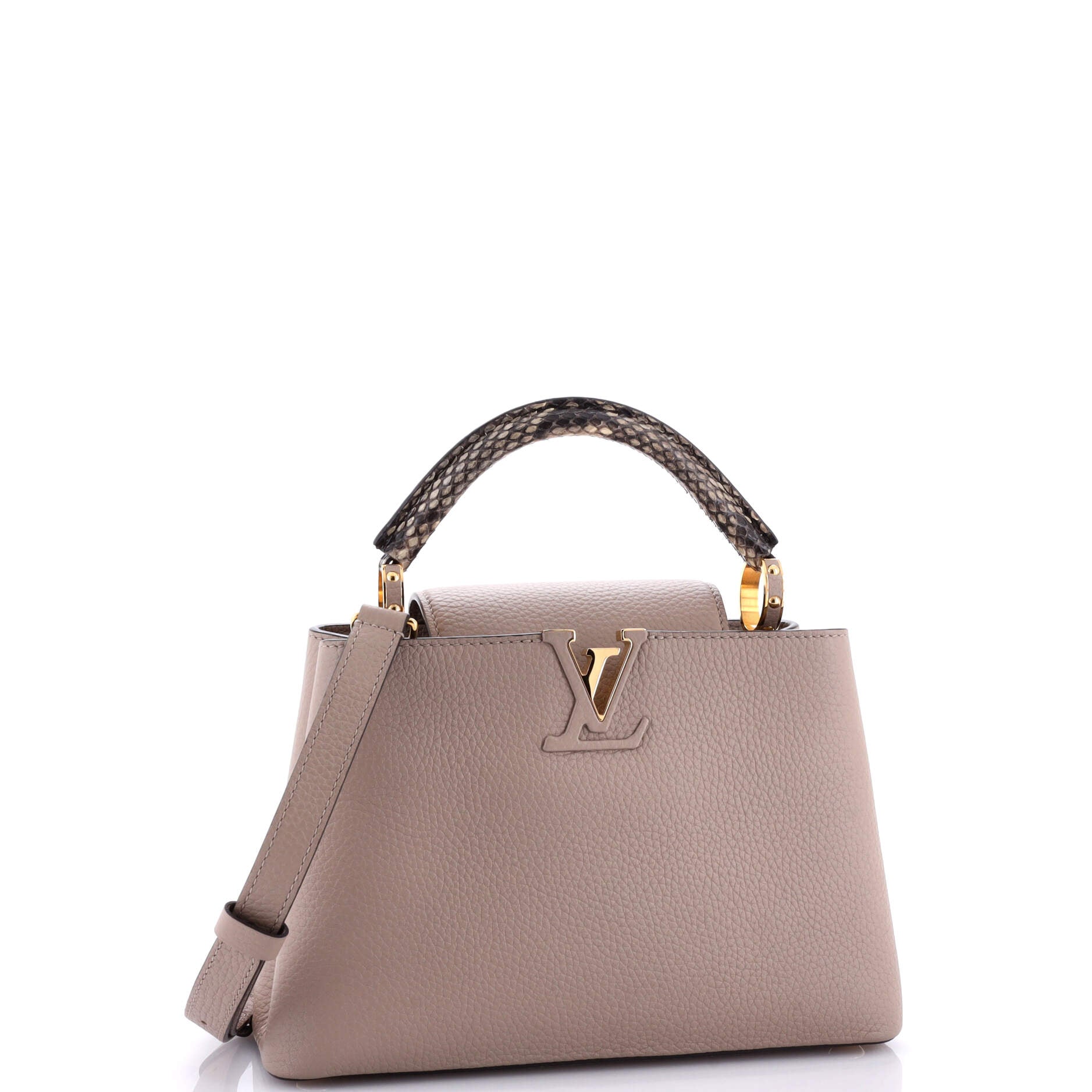 Louis Vuitton Capucines Bag Leather with Python BB