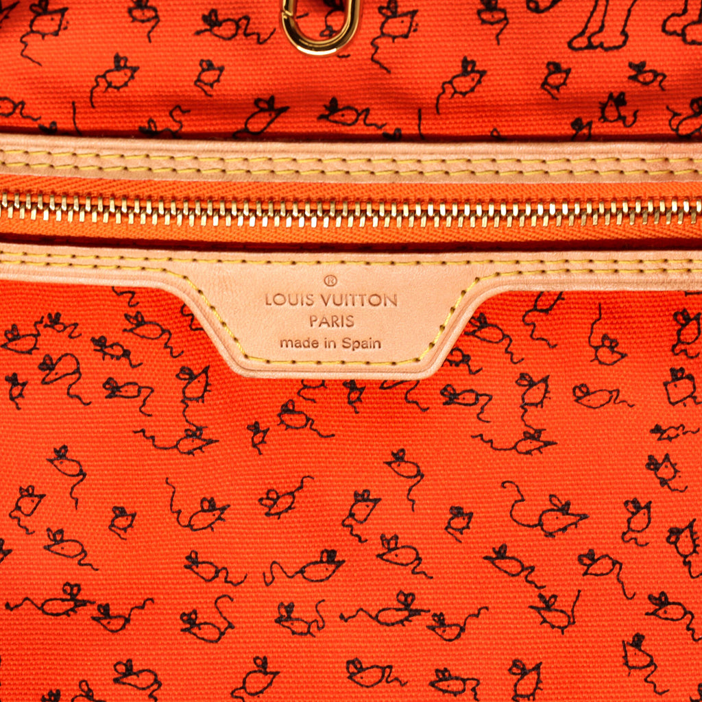 Louis Vuitton Neverfull NM Tote Limited Edition Grace Coddington Catogram Canvas MM