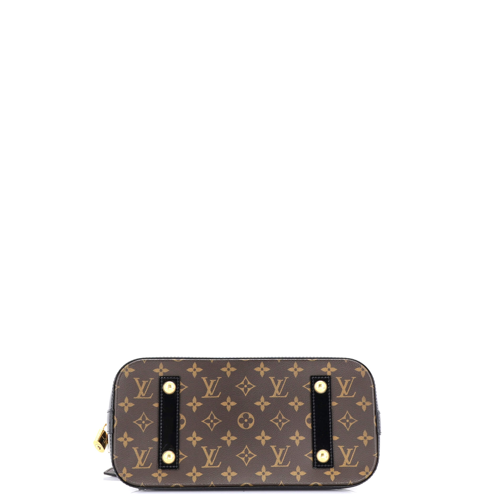 Louis Vuitton Alma Handbag Vernis with Monogram Canvas PM