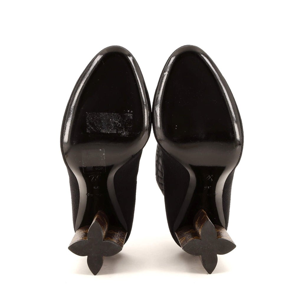 Louis Vuitton Women's Silhouette Ankle Boots Stretch Fabric