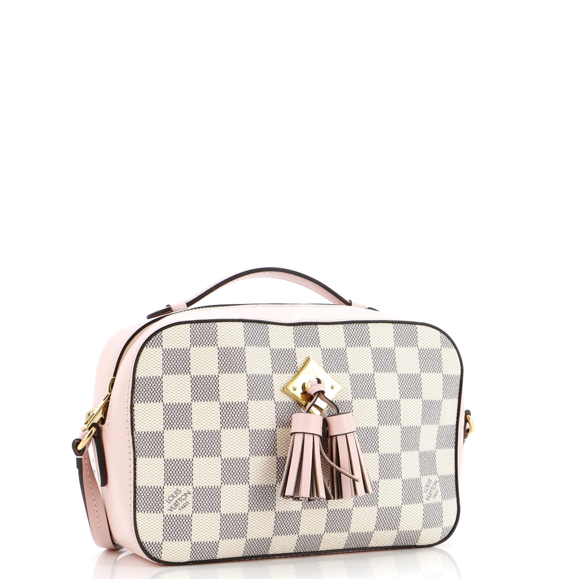 Louis Vuitton Saintonge Handbag Damier with Leather