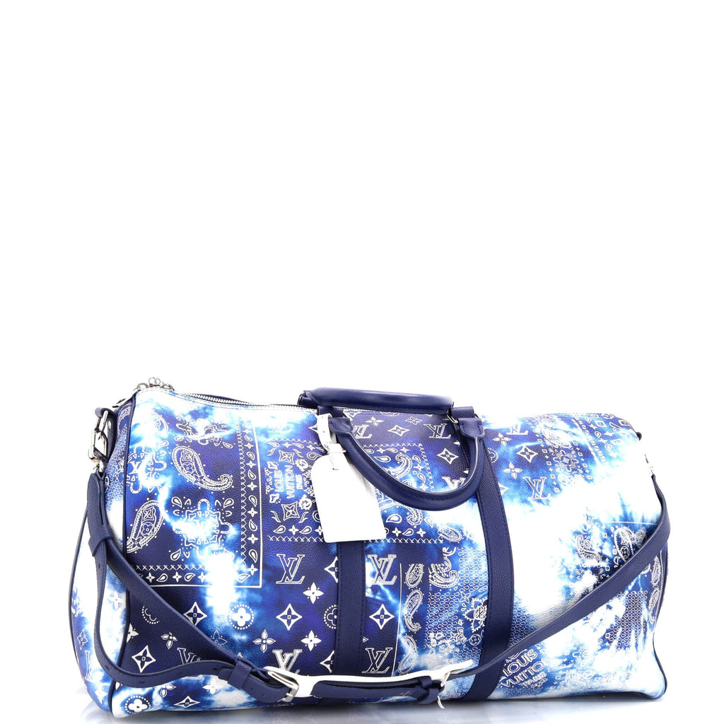 Louis Vuitton Keepall Bandouliere Bag Limited Edition Monogram Bandana Leather 50
