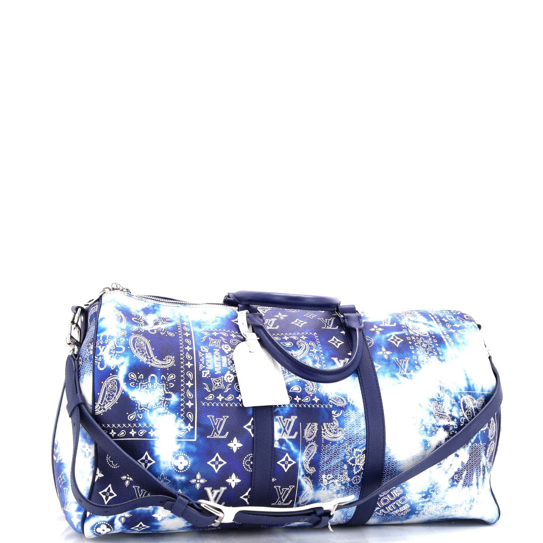 Louis Vuitton Keepall Bandouliere Bag Limited Edition Monogram Bandana Leather 50