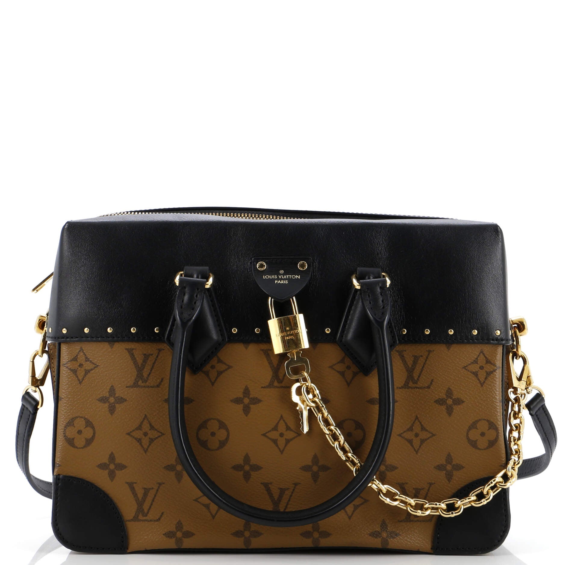 Louis Vuitton City Malle Handbag Reverse Monogram Canvas and Leather MM