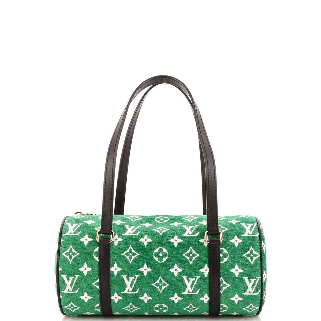Louis Vuitton Papillon Handbag LV Match Monogram Jacquard Velvet