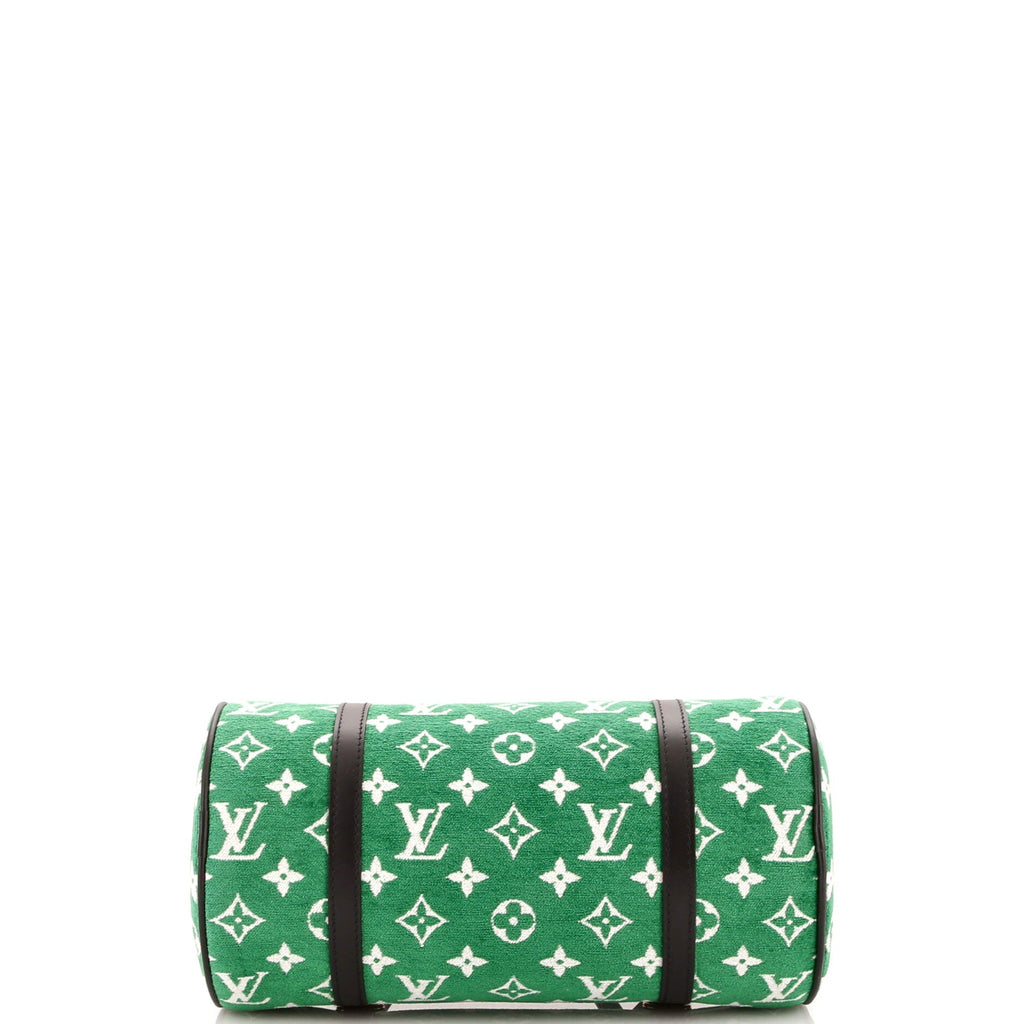 Louis Vuitton Papillon Handbag LV Match Monogram Jacquard Velvet