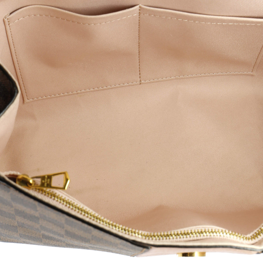 Louis Vuitton Bond Street Handbag Damier with Leather MM