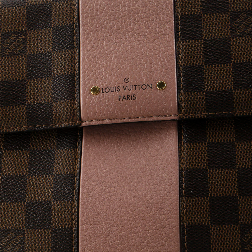 Louis Vuitton Bond Street Handbag Damier with Leather MM