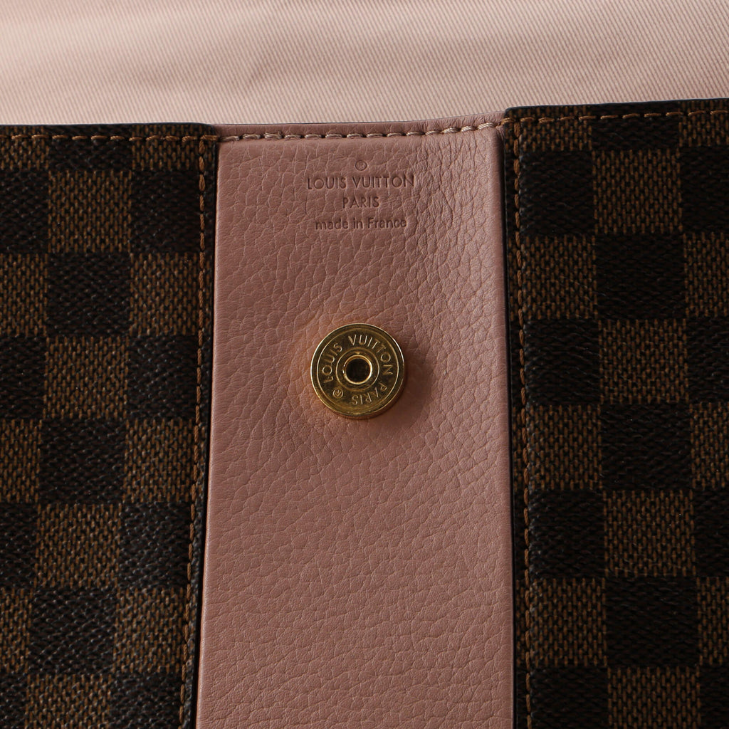 Louis Vuitton Bond Street Handbag Damier with Leather MM
