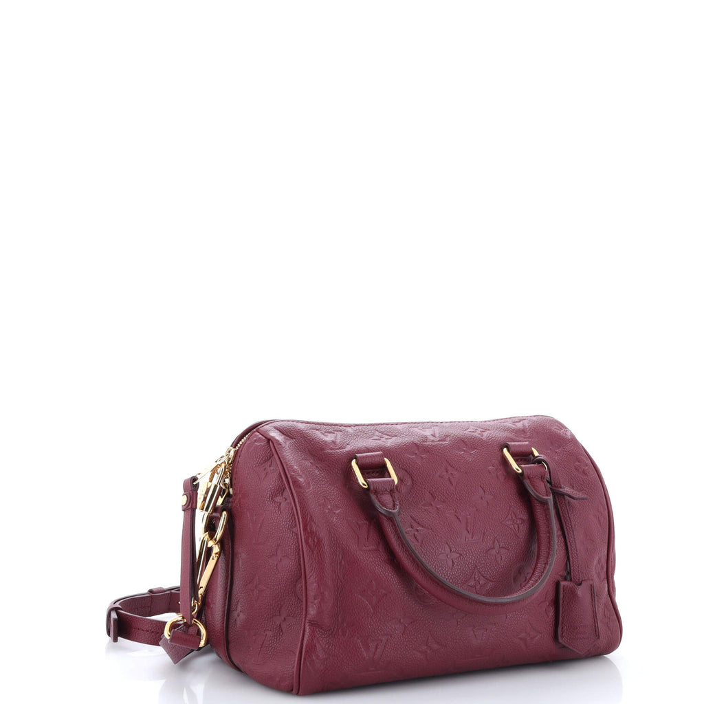 Louis Vuitton Speedy Bandouliere Bag Monogram Empreinte Leather 25