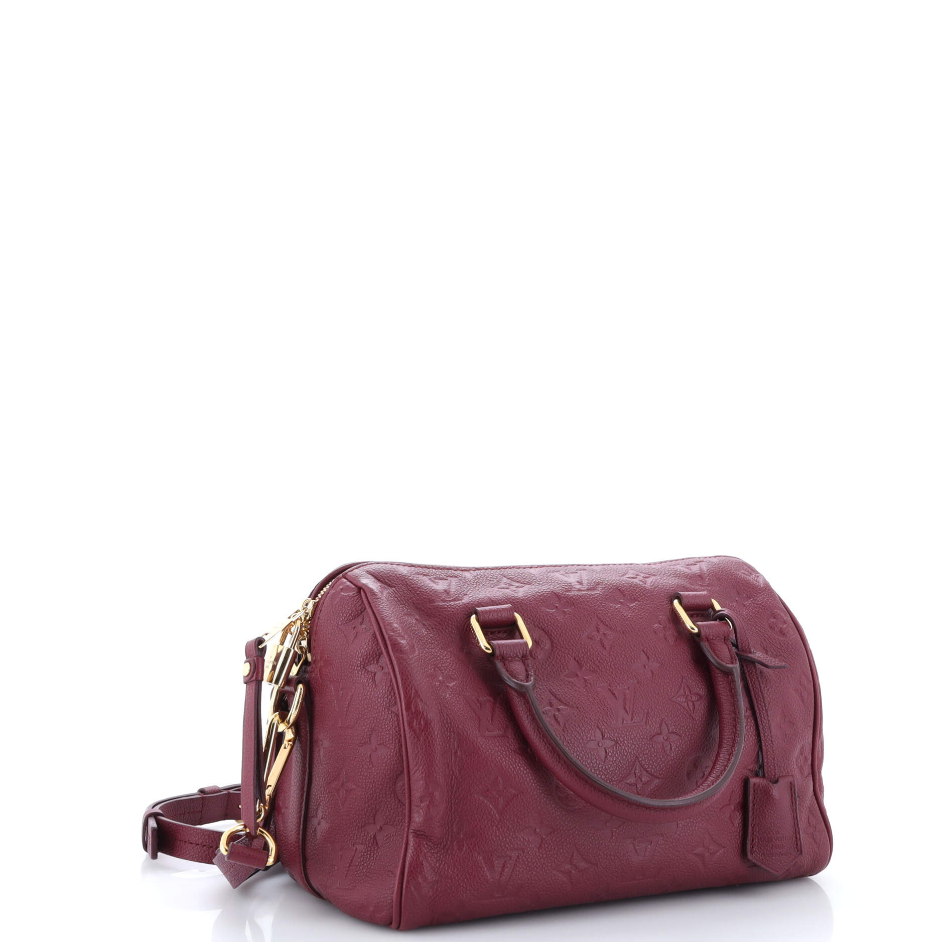 Louis Vuitton Speedy Bandouliere Bag Monogram Empreinte Leather 25