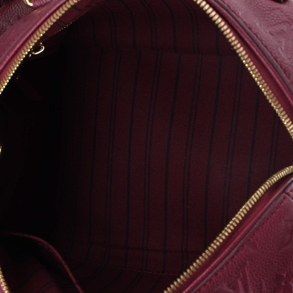 Louis Vuitton Speedy Bandouliere Bag Monogram Empreinte Leather 25