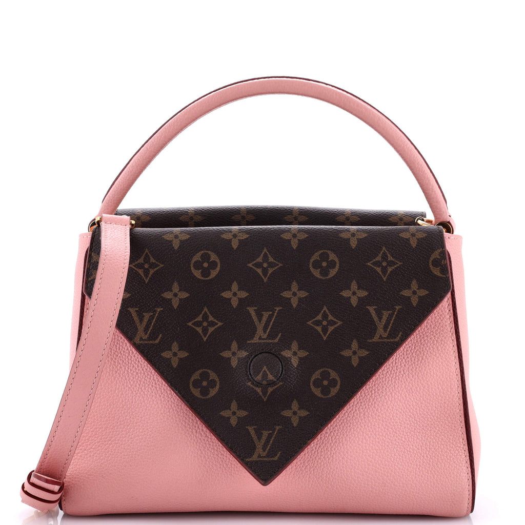 Louis Vuitton Double V Handbag Calfskin with Monogram Canvas