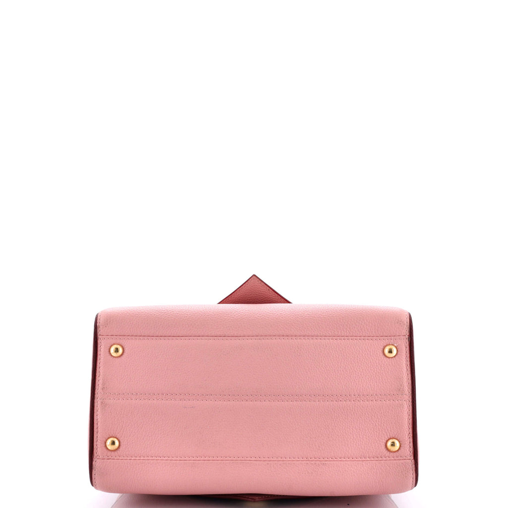 Louis Vuitton Double V Handbag Calfskin with Monogram Canvas