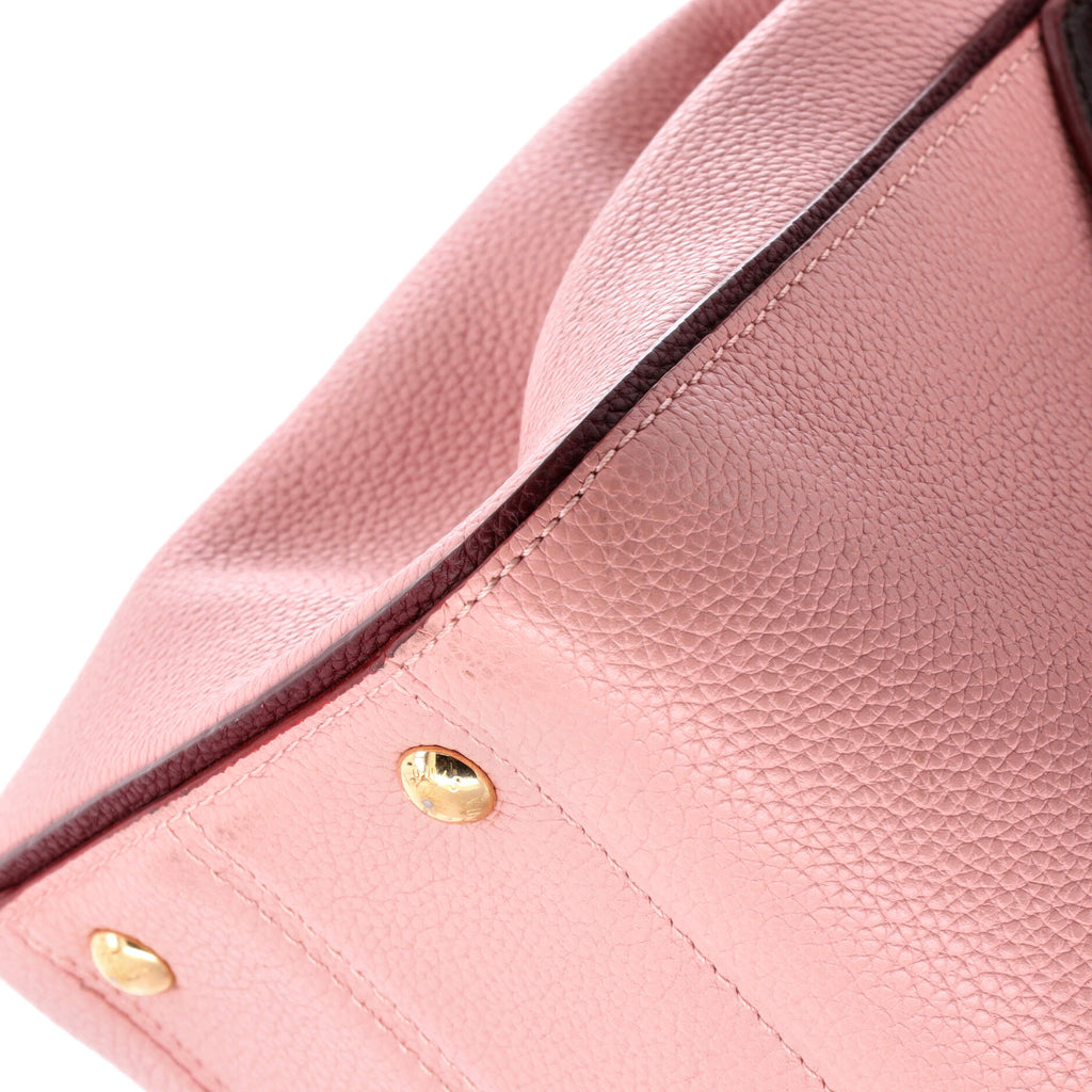 Louis Vuitton Double V Handbag Calfskin with Monogram Canvas