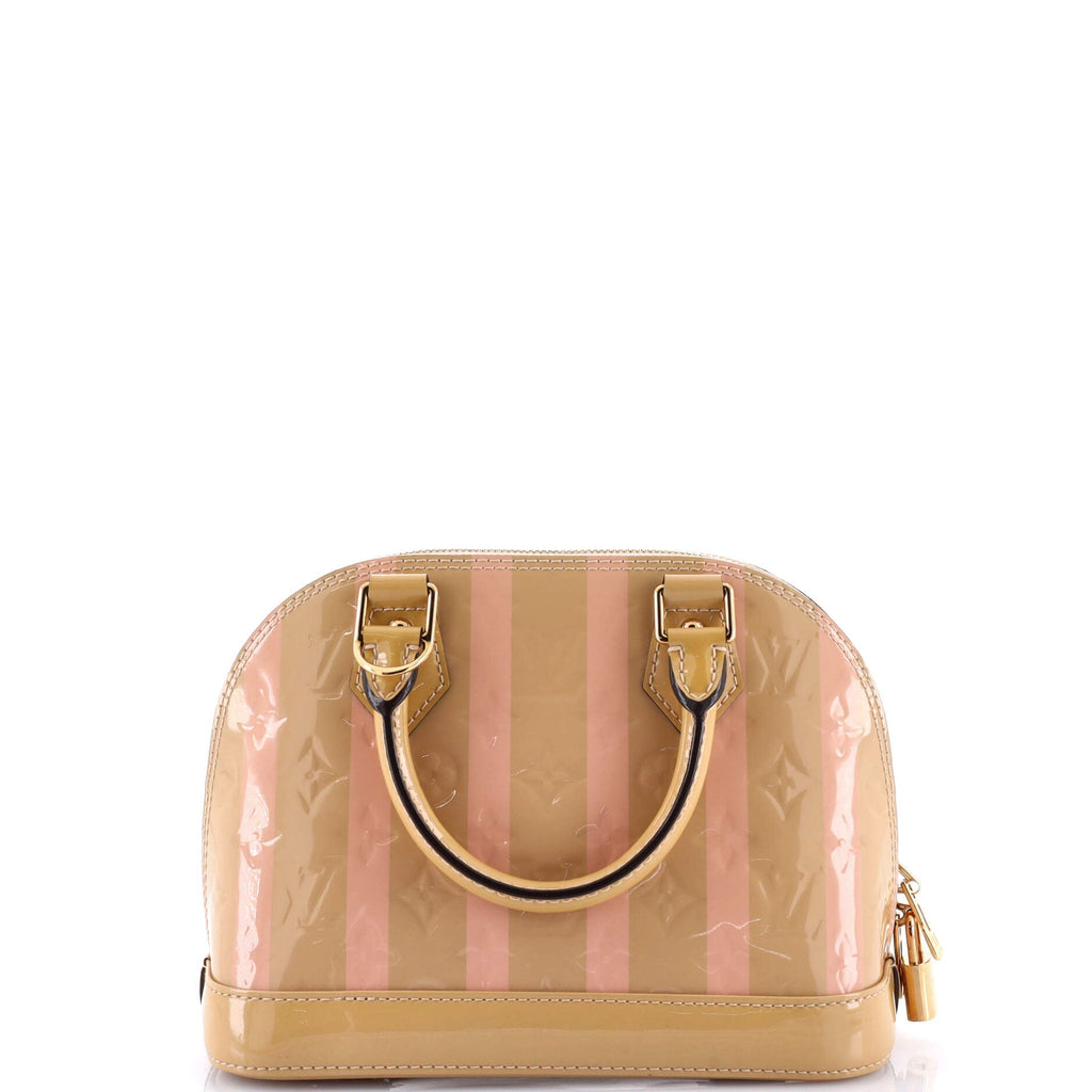 Louis Vuitton Alma Handbag Limited Edition Monogram Vernis Rayures BB