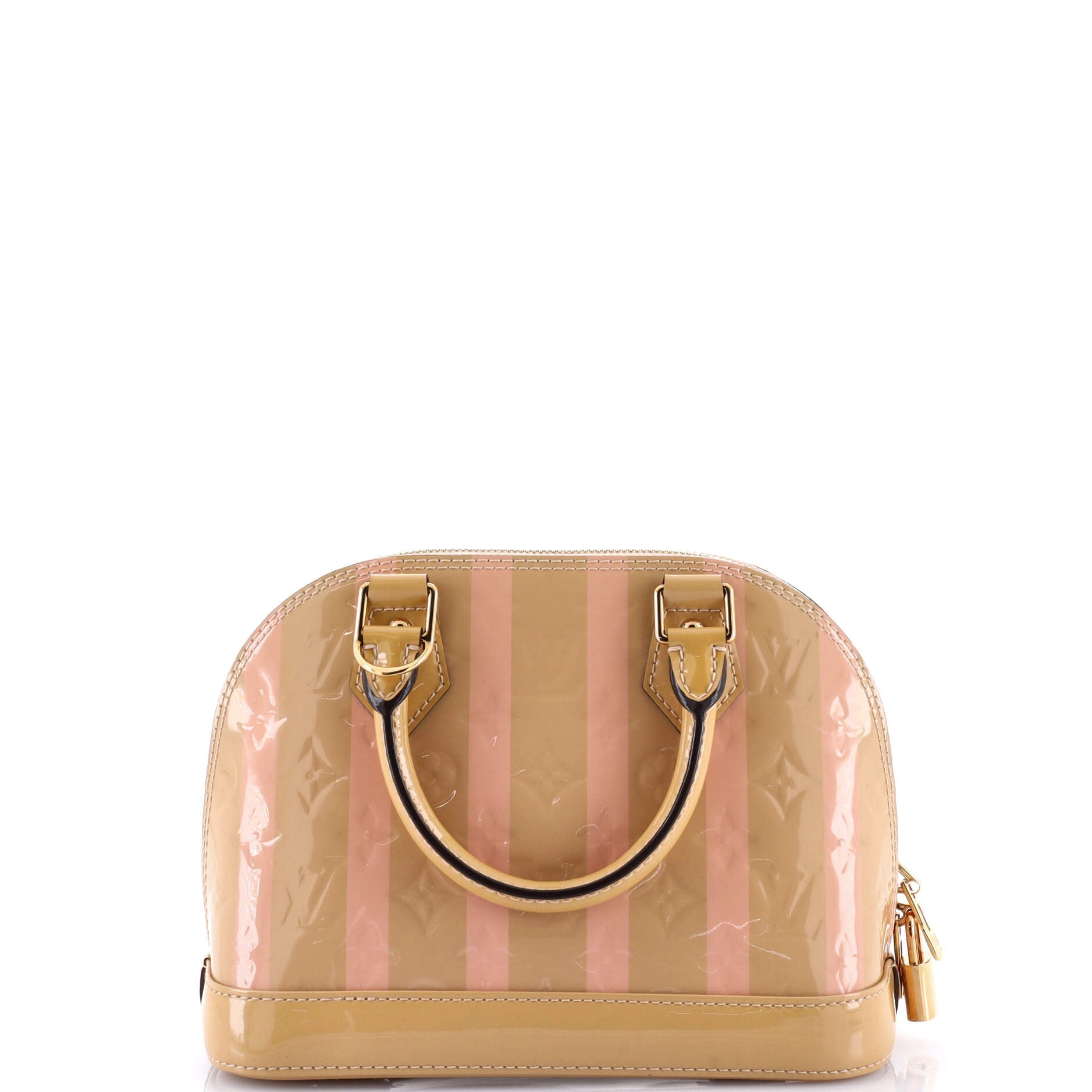 Louis Vuitton Alma Handbag Limited Edition Monogram Vernis Rayures BB