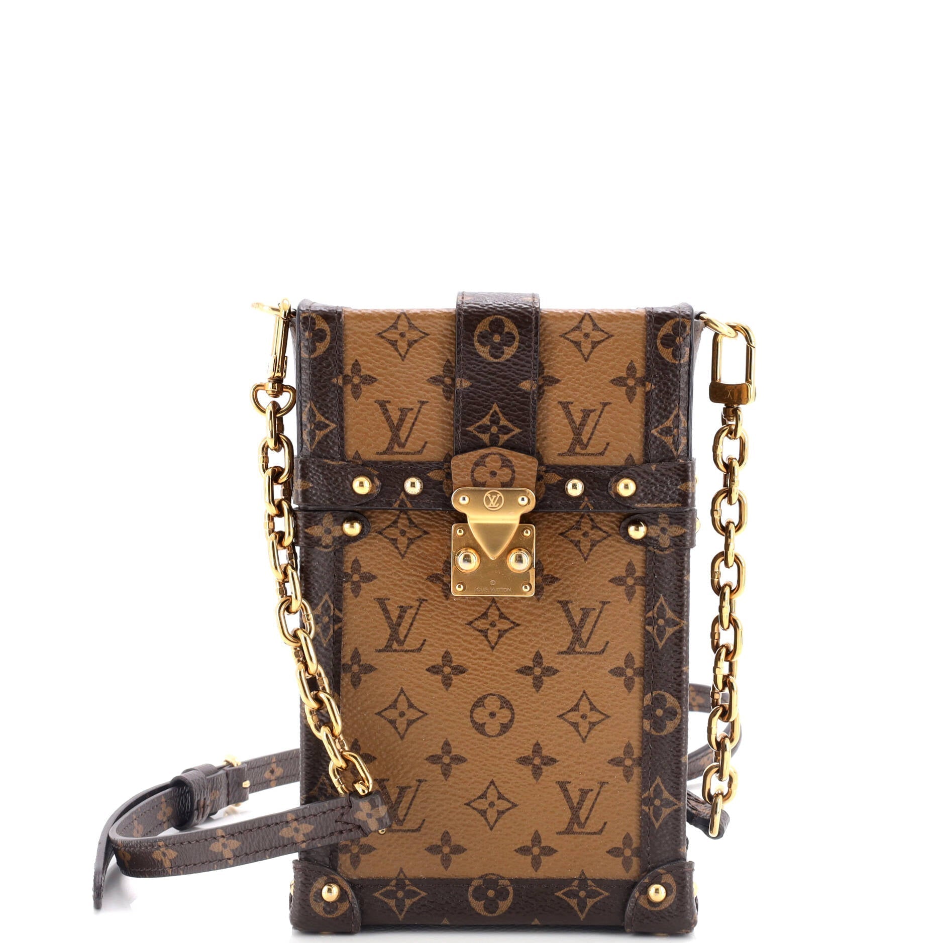 Louis Vuitton Vertical Trunk Pochette Reverse Monogram Canvas