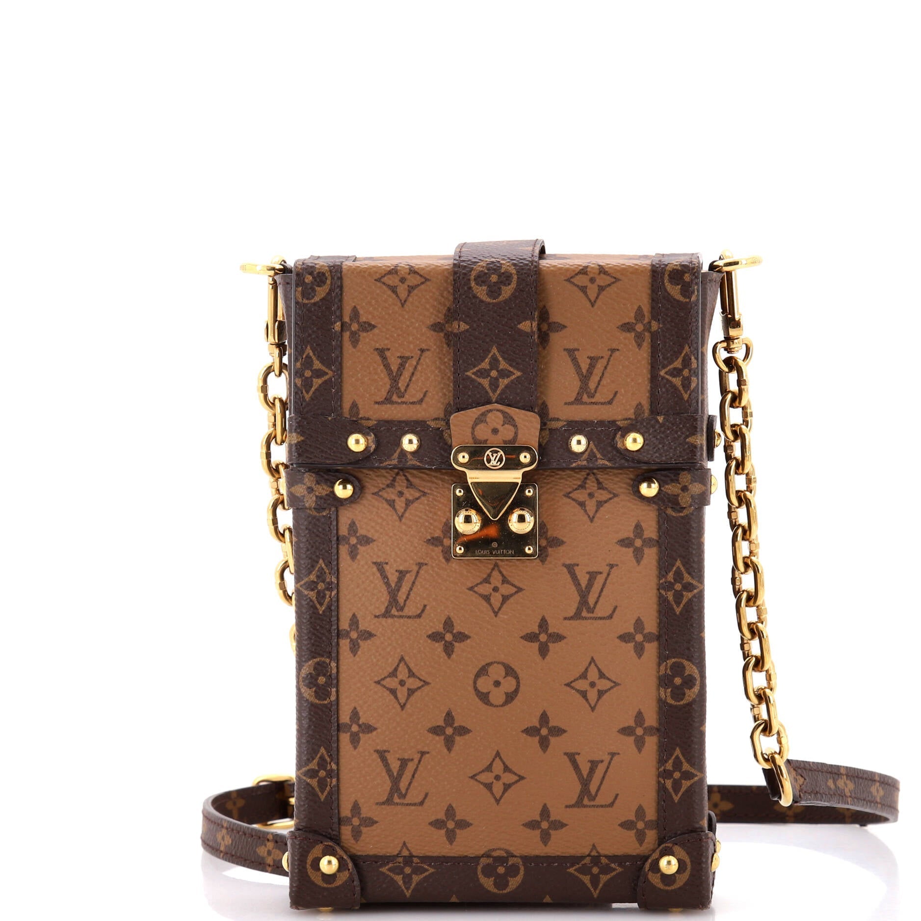 Louis Vuitton Vertical Trunk Pochette Reverse Monogram Canvas