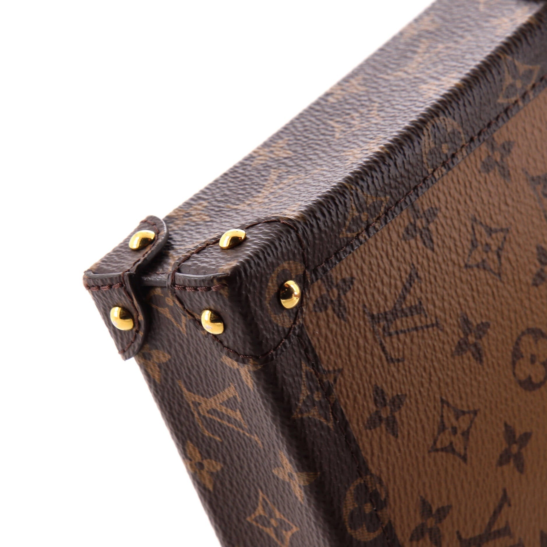Louis Vuitton Vertical Trunk Pochette Reverse Monogram Canvas