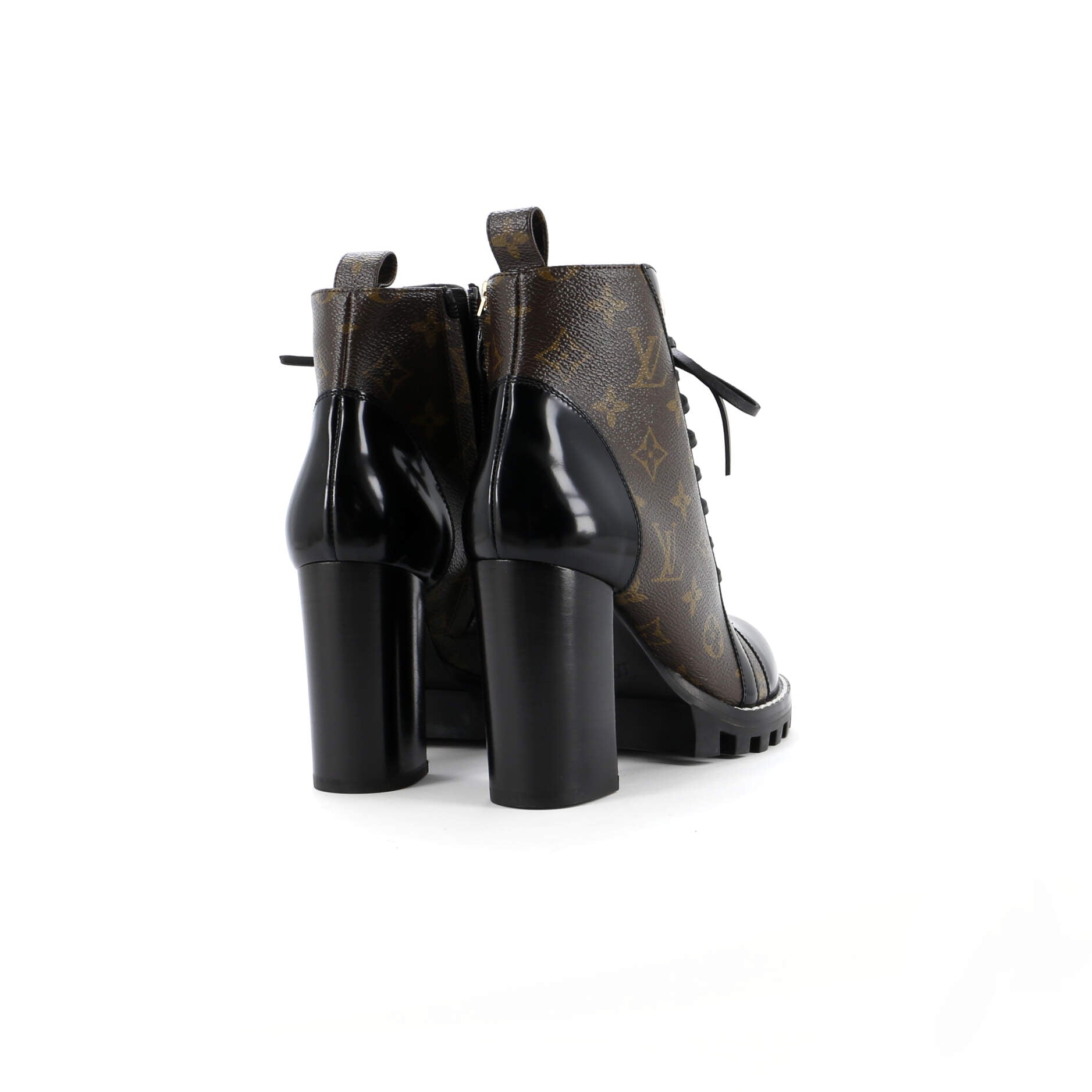Louis Vuitton Women's Star Trail Ankle Boots Monogram Canvas with Patent