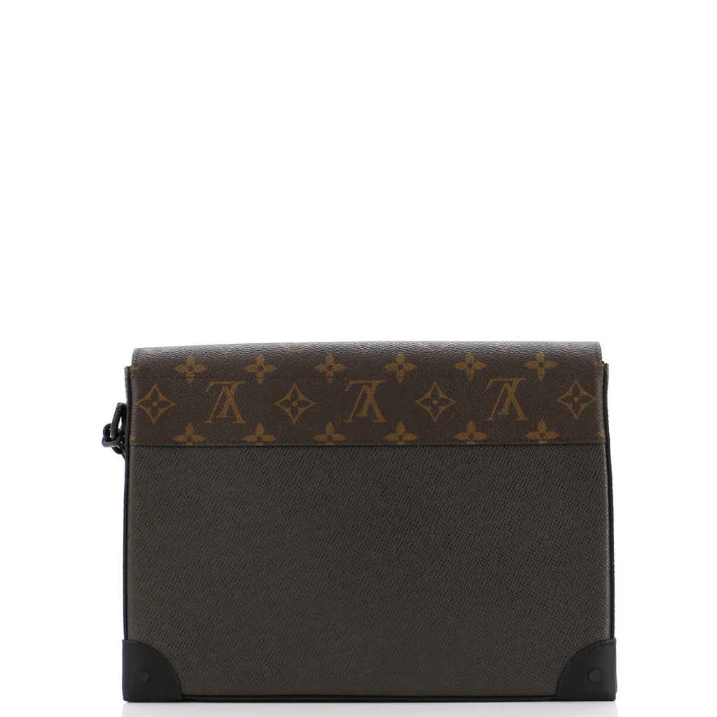 Louis Vuitton Pochette Voyage Steamer Leather and Monogram Canvas