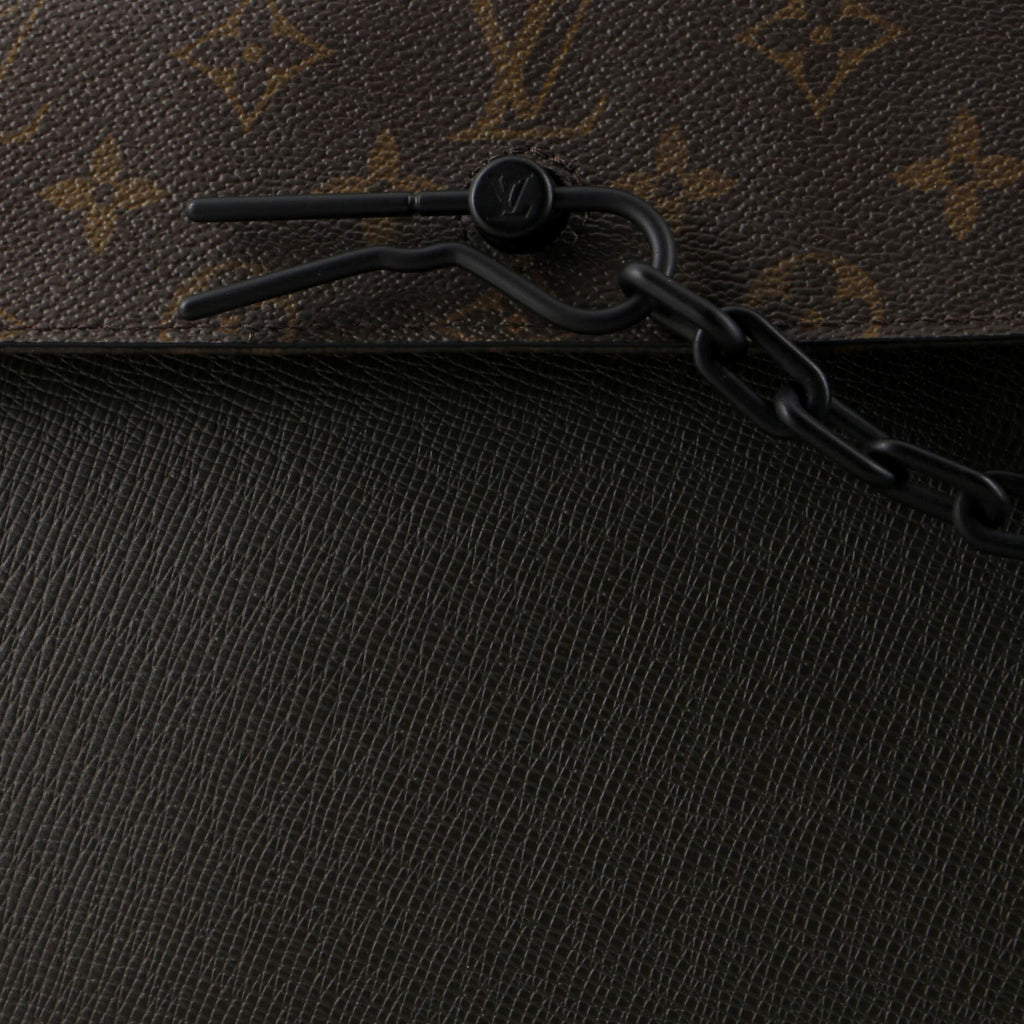 Louis Vuitton Pochette Voyage Steamer Leather and Monogram Canvas