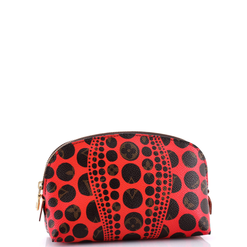 Louis Vuitton Cosmetic Pouch Limited Edition Kusama Pumpkin Dots Monogram Canvas