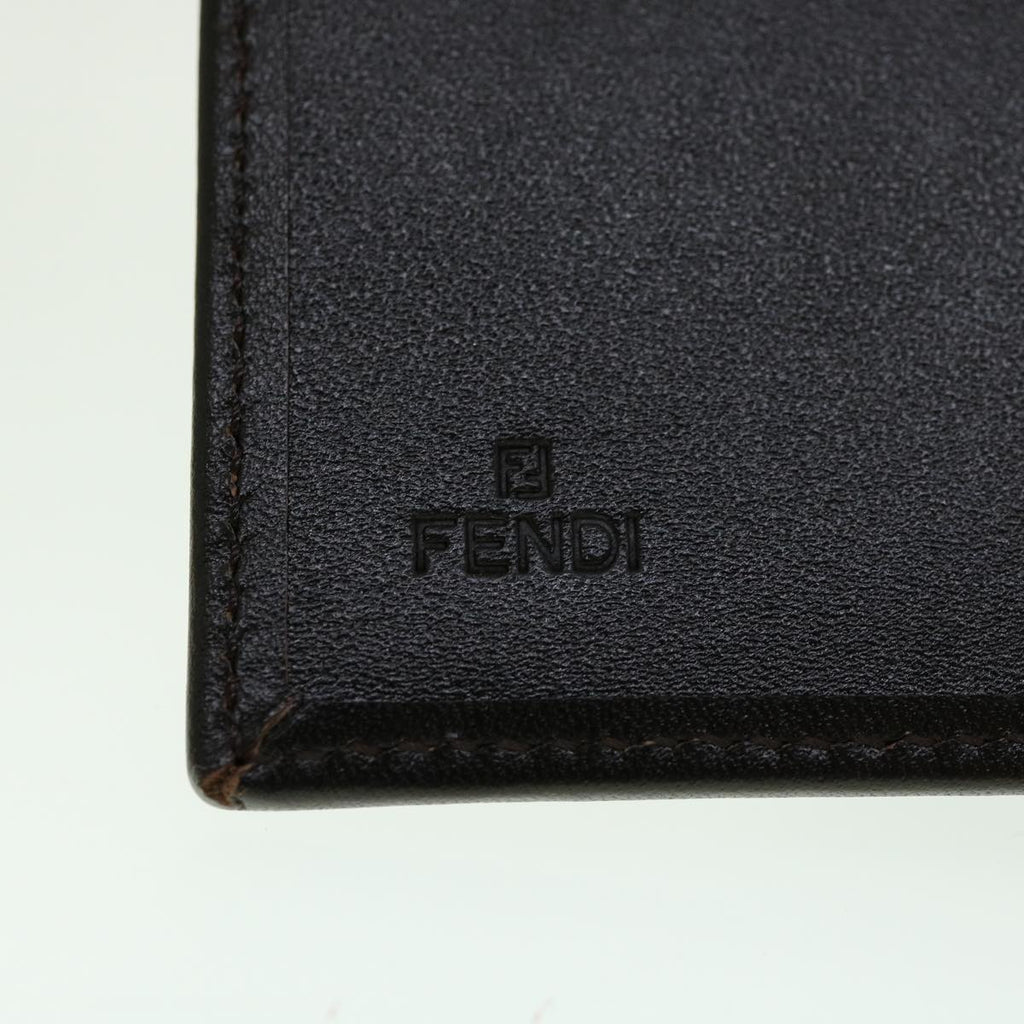 FENDI Zucca Canvas Wallet Black Brown 30916