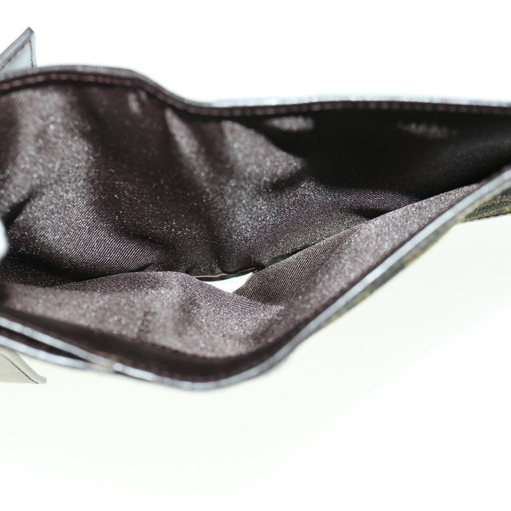 FENDI Zucca Canvas Wallet Black Brown 30916
