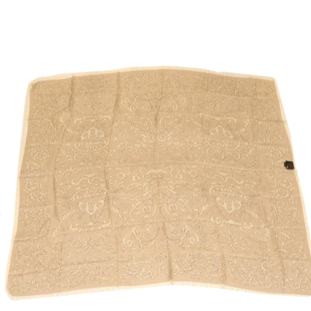 FENDI Stole Silk50% Wool50% Beige 30925