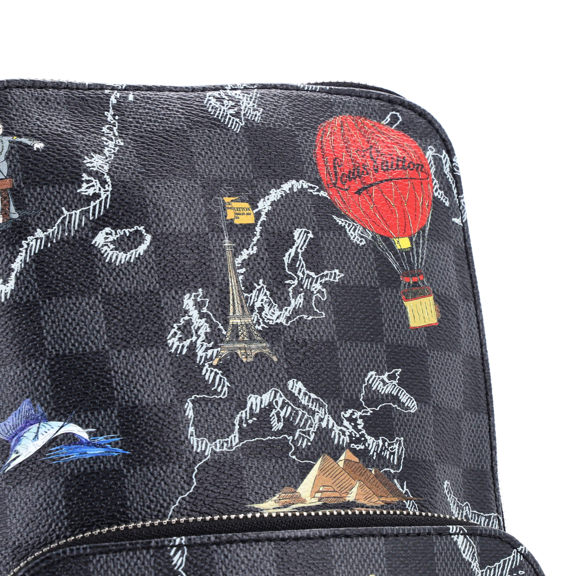 Louis Vuitton Avenue Sling Bag Limited Edition Renaissance Map Damier Graphite
