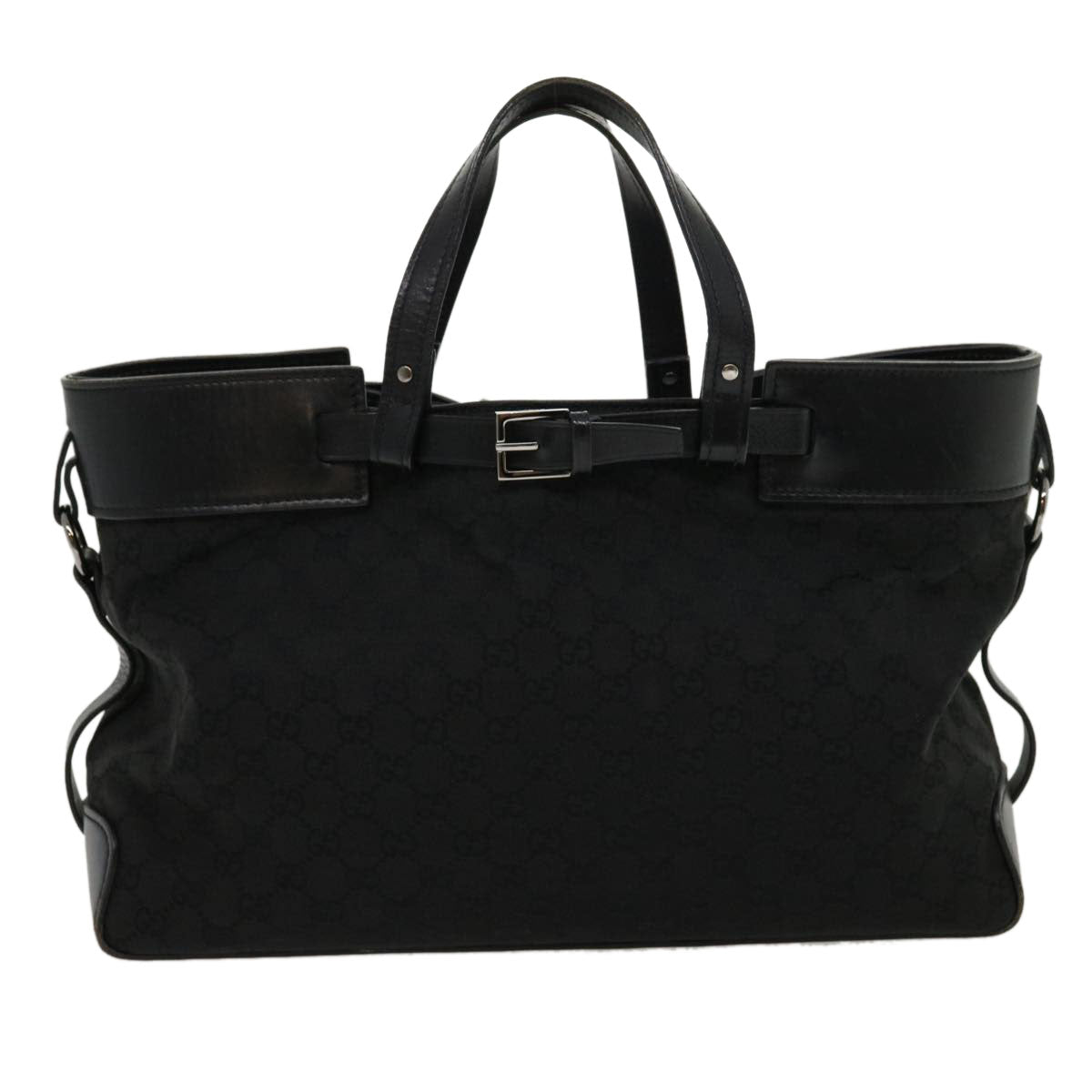 GUCCI GG Canvas Hand Bag Black 30974
