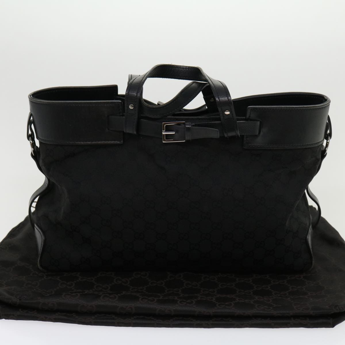 GUCCI GG Canvas Hand Bag Black 30974
