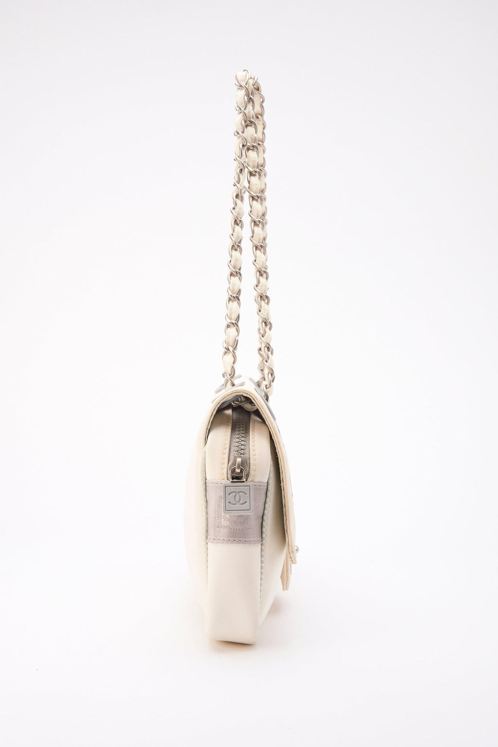 Chanel Sport White Floral Nylon Flap Bag