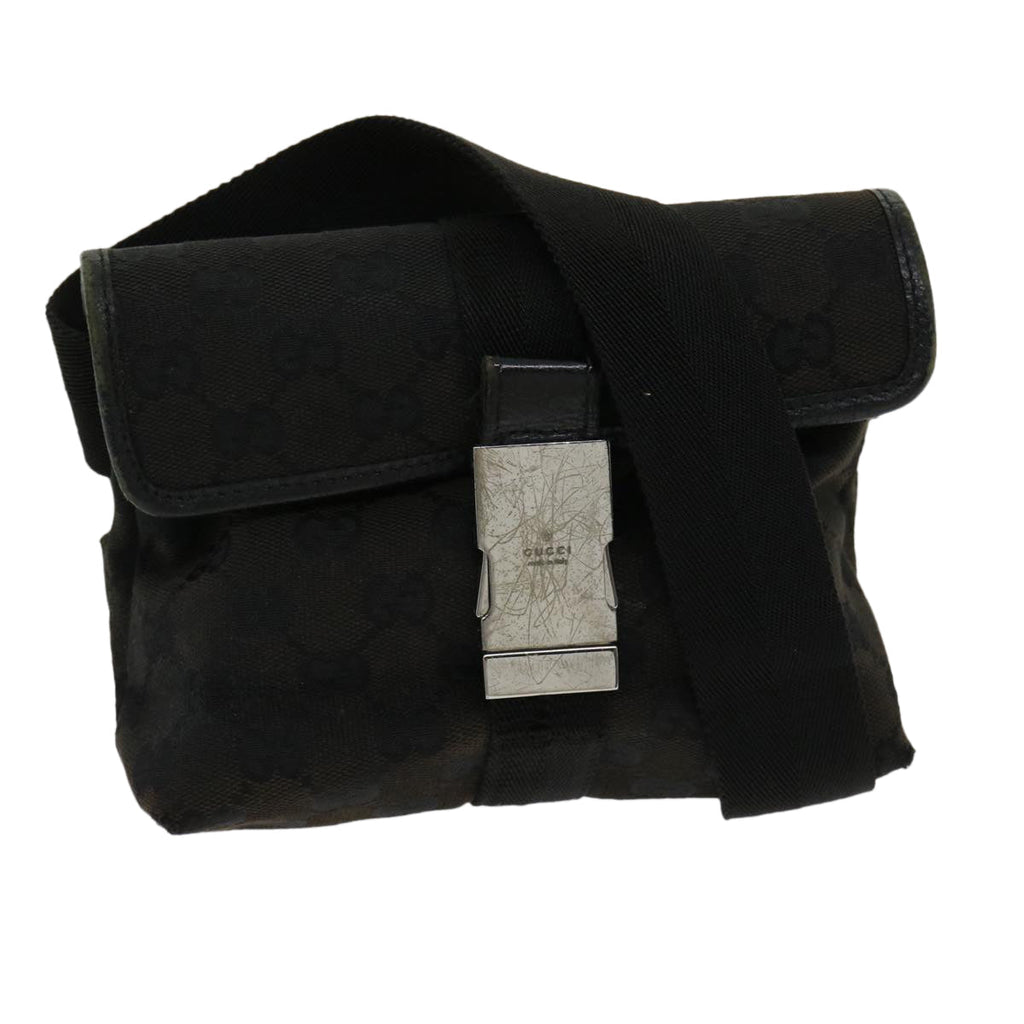 GUCCI GG Canvas Body Bag Black 30999