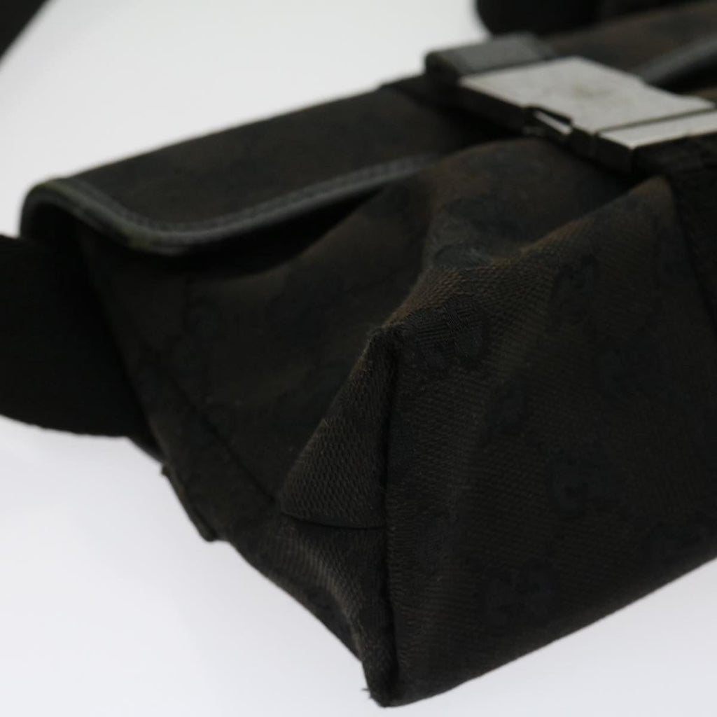 GUCCI GG Canvas Body Bag Black 30999