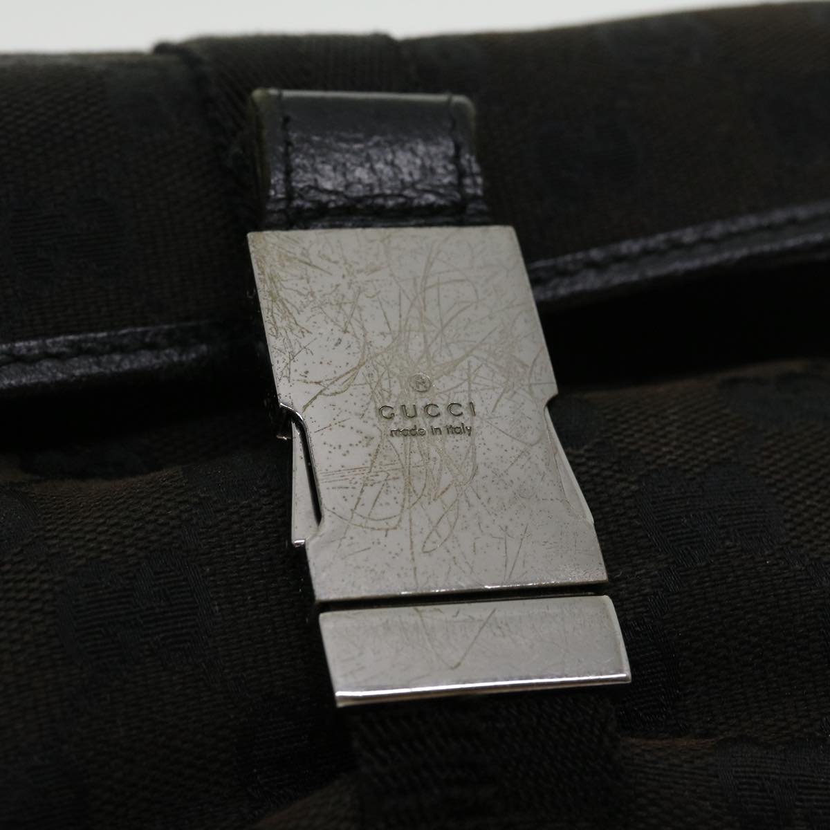GUCCI GG Canvas Body Bag Black 30999