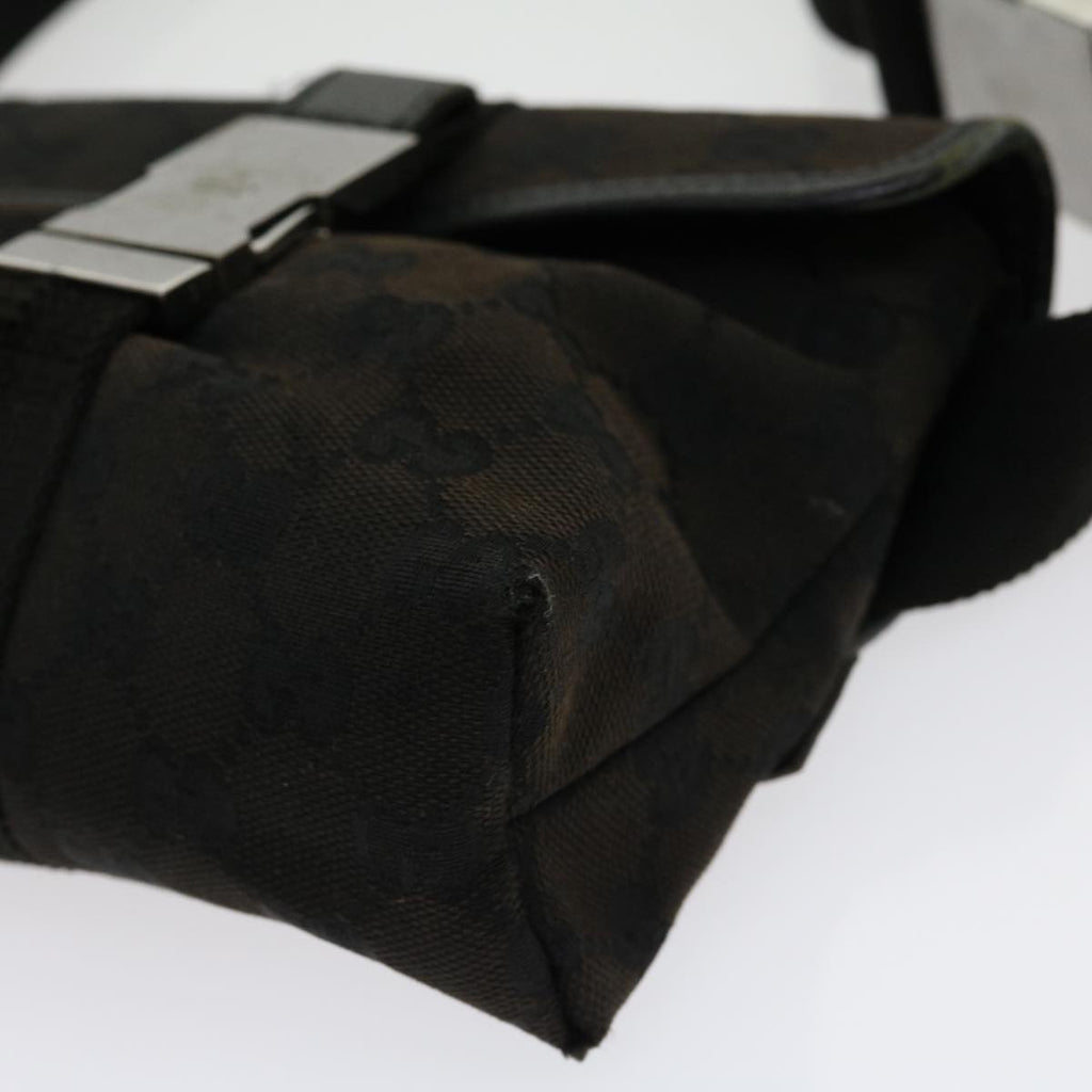 GUCCI GG Canvas Body Bag Black 30999